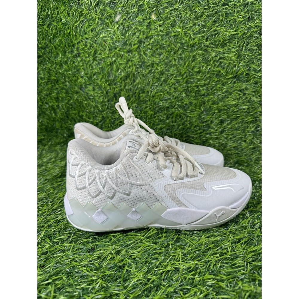 Boys Size 1PUMA MB.01 Low White Size 5 Worn Once
